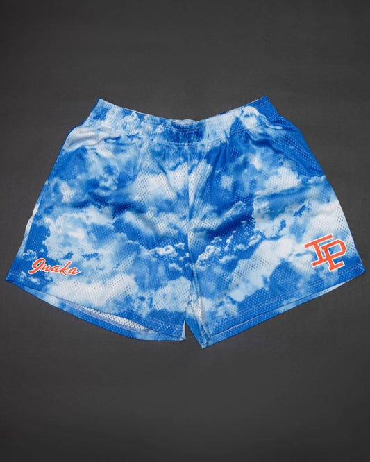 IP Blue sky and white clouds Mesh Shorts
