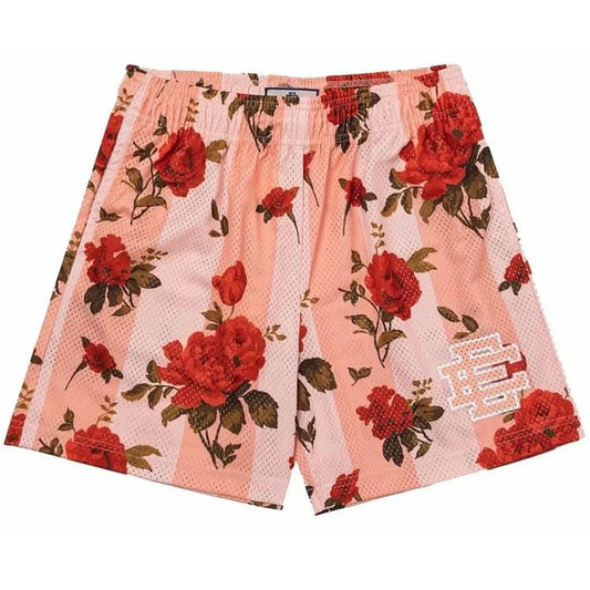 EE Red Rose-Pink Mesh Shorts