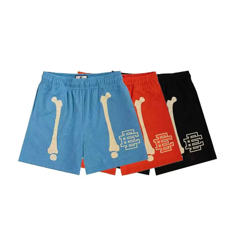 Mesh Bone Skeleton Shorts