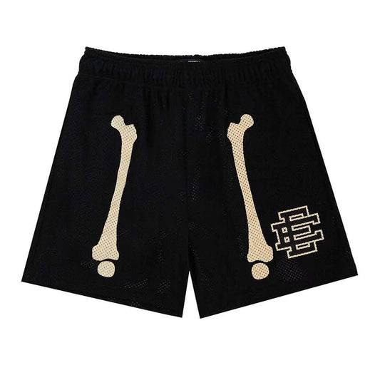 EE Bone Skeleton Black Shorts