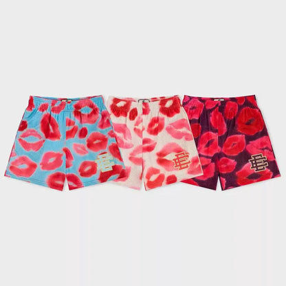 Mesh Kiss Lipstick Pink Shorts