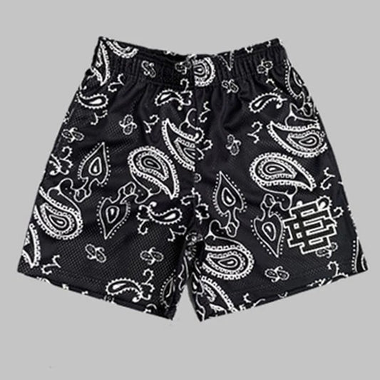 EE Cashew flowers Black Shorts