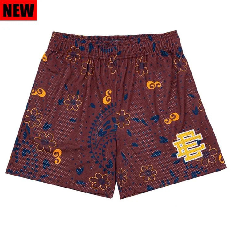 EE Red-Brown Paisley Basic Shorts