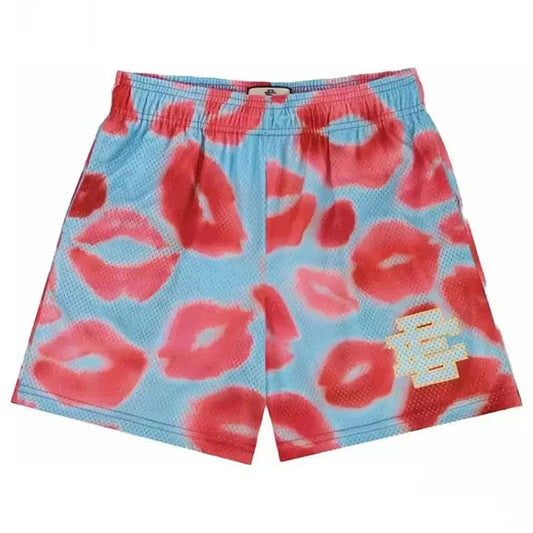 EE Kiss Lipstick Blue Shorts