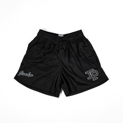 Black Basic Mesh Shorts