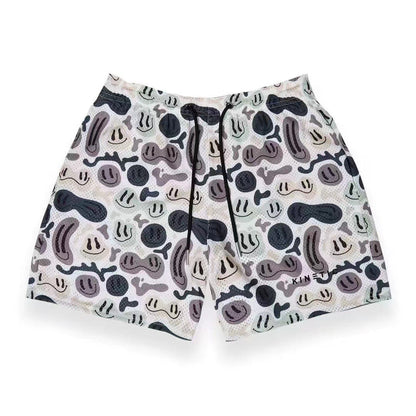 Melted Smiley Camo Mesh Shorts