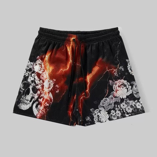 Lava Garden Skull Mesh Shorts