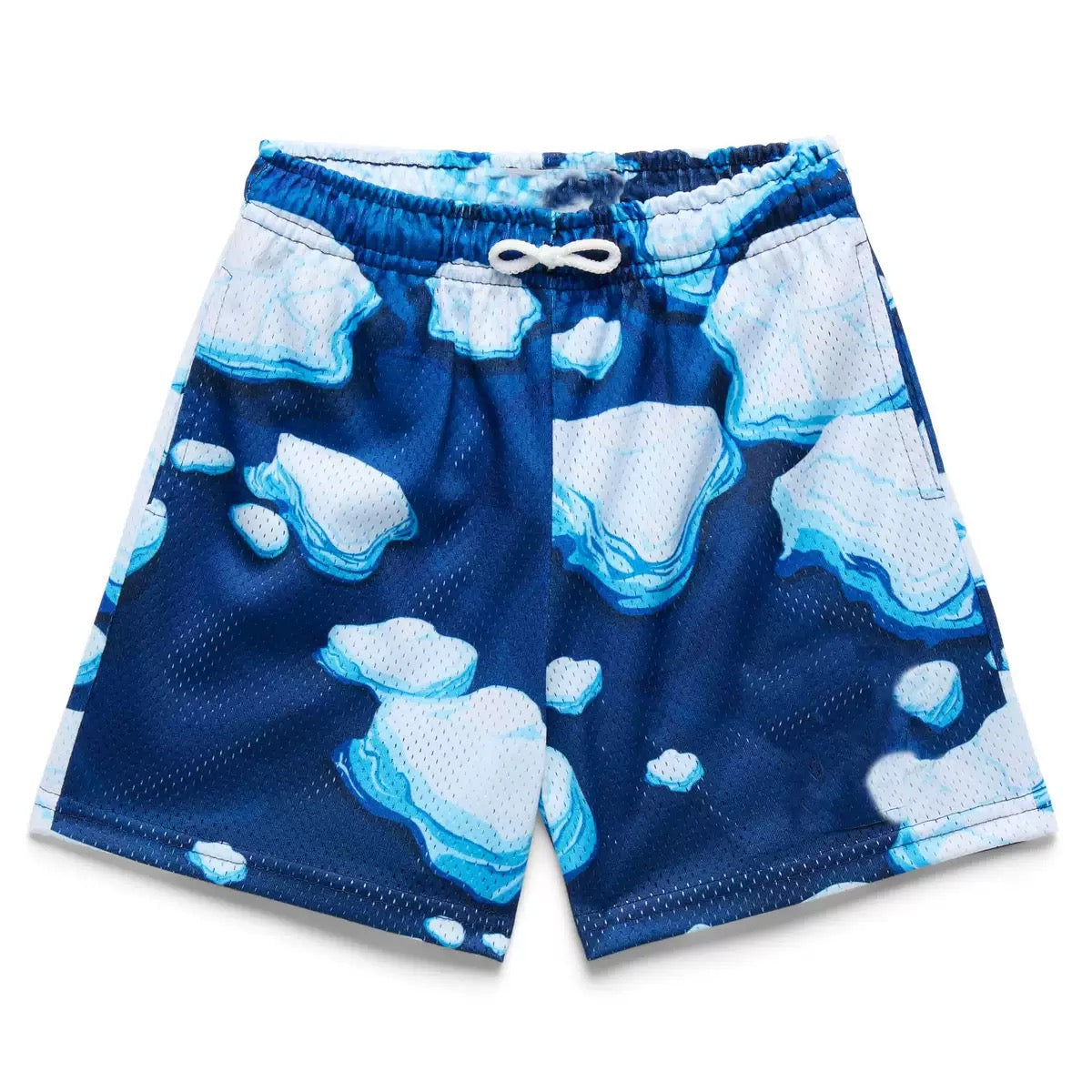 Ice Map Blue Mesh Shorts