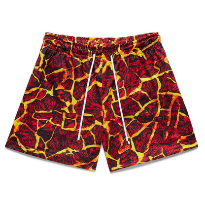 Lava Pulse Crack Mesh Shorts
