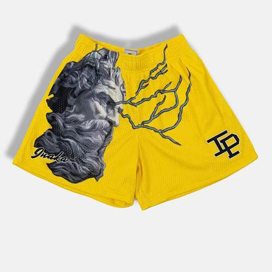 IP Head Yellow Mesh Shorts